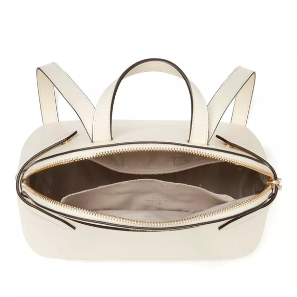 New Kate Spade Staci Saffiano Leather Dome Backpack Meringue - Picture 4 of 5